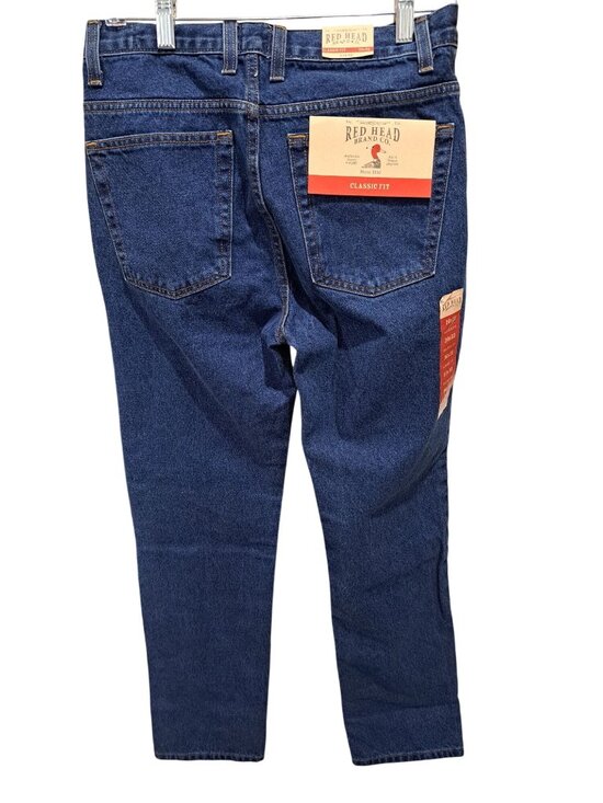 Red Head Brand Co. Other - New Red Head Mens Classic Fit 30x32 Blue Denim Jeans 100% Cotton Made In Mexico